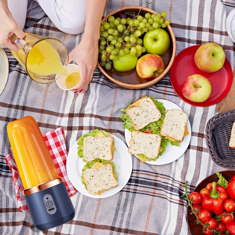Portable Blender for Smoothies & Juices | 400ML Compact Jar for Soft Fruits | 40W Motor Crushes Ice