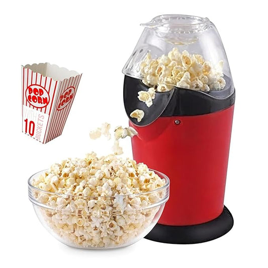 Electric Popcorn Maker Hot Air Popper Machine 1200W | Oil-Free, Healthy Snack Maker for Kids & Adults
